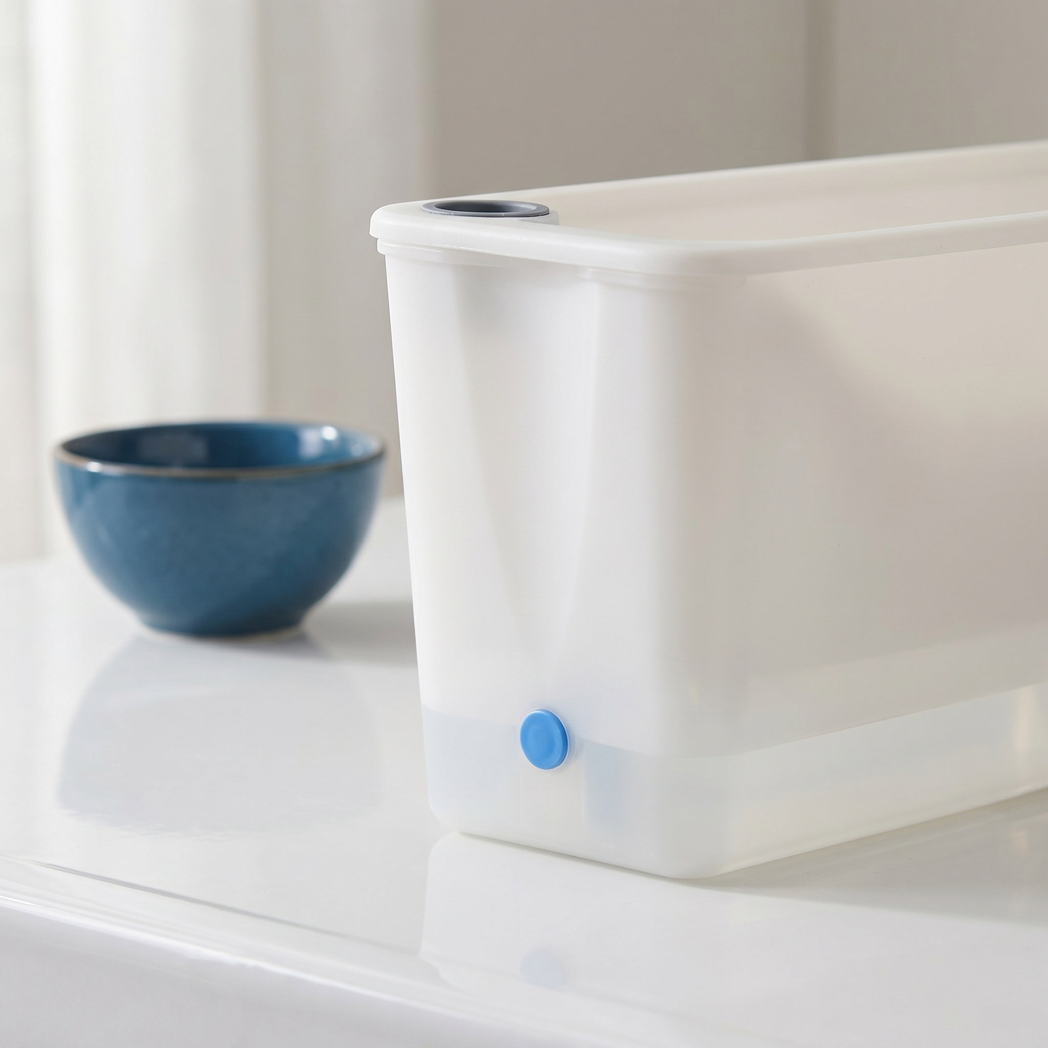 Self-Watering Planter - Dikdörtgen Saksı, Uzun Plastik Pencere Çiçek
