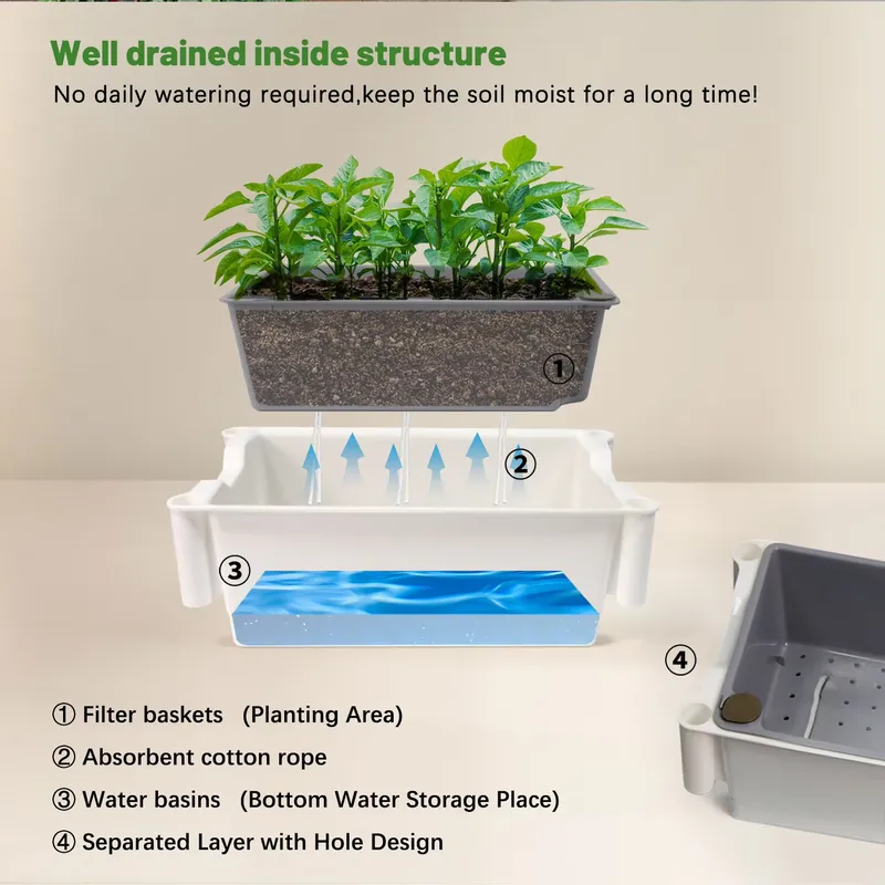 Hareketli Dikey 3 Katlı Kendi  - Self-Watering Planter incelemesi ve fiyatı