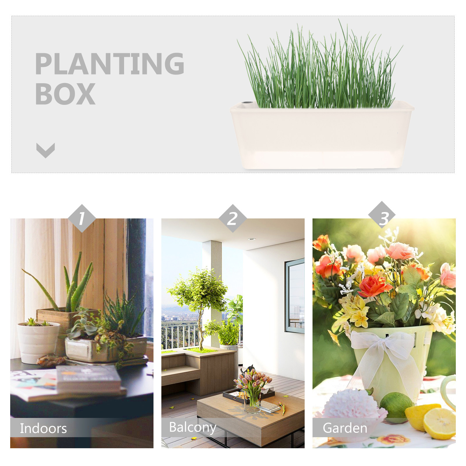 Dikdörtgen Saksı, Uzun Plastik - Self-Watering Planter incelemesi ve fiyatı